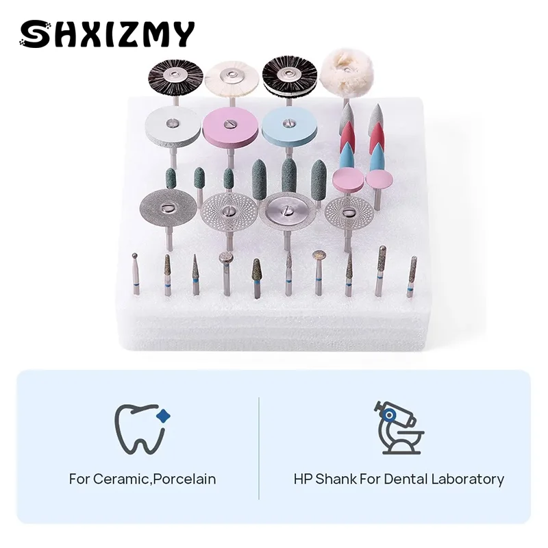 35Pcs Dental Lab Polishing Kit Polisher Brushes For Grinding Ceramic Porcelain Diamond Burs Disc Low Speed
35Pcs Dental Lab Polishing Kit Polisher Brushes For Grinding Ceramic Porcelain Diamond Burs Disc Low Speed