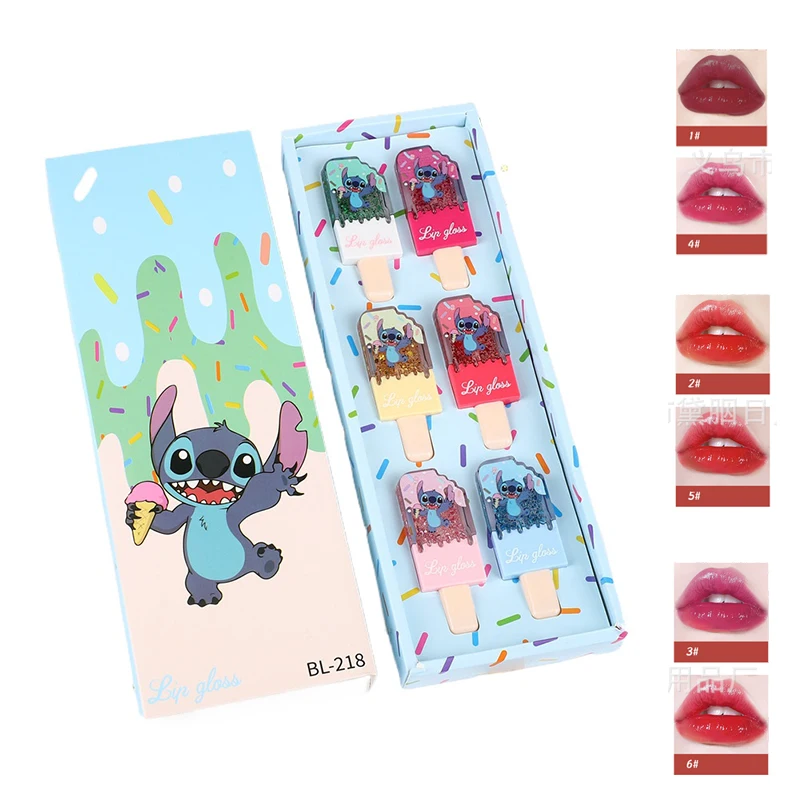 6pcs Disney Stitch Lip Glaze Anime Long-lasting Moisturizing Lip Gloss Cartoon Girl Lip Gloss Transparent Color Cosmetics Gifts
6pcs Disney Stitch Lip Glaze Anime Long-lasting Moisturizing Lip Gloss Cartoon Girl Lip Gloss Transparent Color Cosmetics Gifts