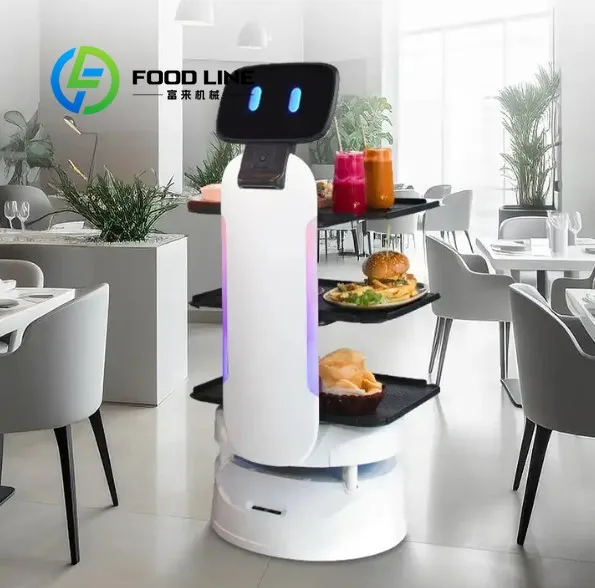 Самоводной робот-распределитель для ресторана, сервер продуктов, бизнес-сервис, робот для доставки еды для столовой, робот-официант
Самоводной робот-распределитель для ресторана, сервер продуктов, бизнес-сервис, робот для доставки еды для столовой, робот-официант