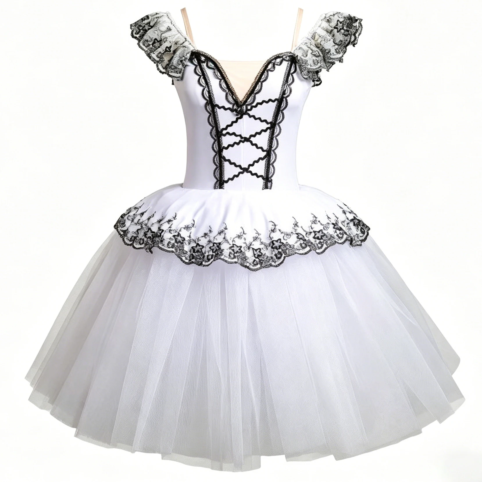Professional Romantic Ballet Dress Embroidery Lace Patchwork Gauzy Ballerina Party Dress Children Girl Ballet Dance Costumes
Professional Romantic Ballet Dress Embroidery Lace Patchwork Gauzy Ballerina Party Dress Children Girl Ballet Dance Costumes