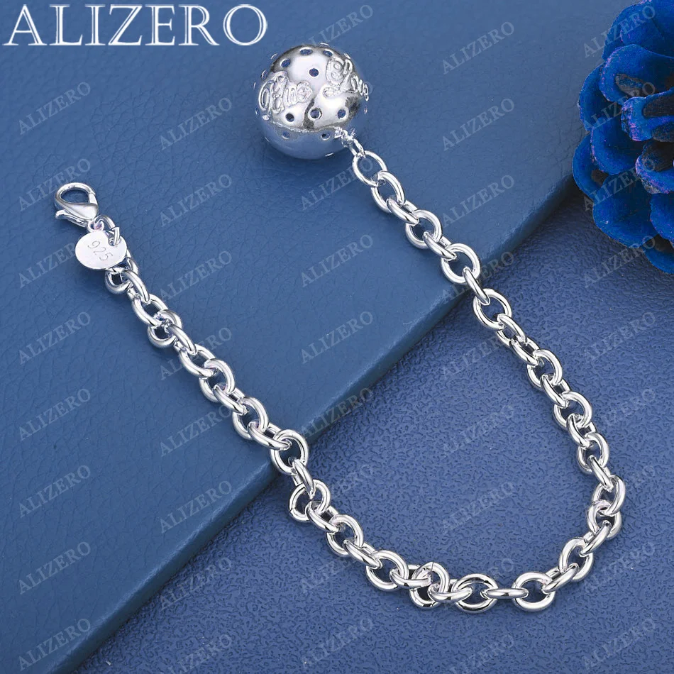 ALIZERO 925 Sterling Silver Hollow Ball Bracelet For Women Men Fashion Jewelry Party Trend Charm Accessories
ALIZERO 925 Sterling Silver Hollow Ball Bracelet For Women Men Fashion Jewelry Party Trend Charm Accessories