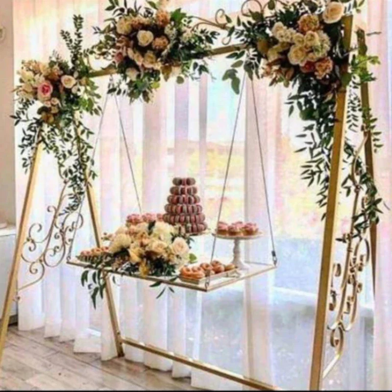 New Design Metal Suspended Cake Swing Stand Wedding Cake Swing Table
New Design Metal Suspended Cake Swing Stand Wedding Cake Swing Table