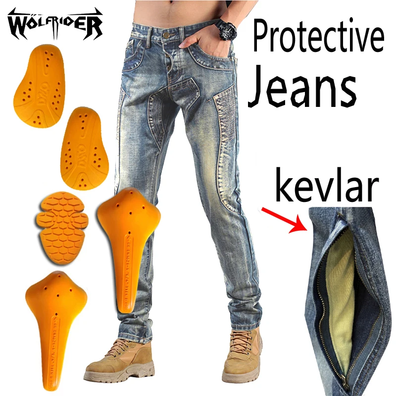 Мотоциклетные джинсы WOLFRIDER для мужчин, в стиле ретро, корейские, японские, с арамидной защитой, для гонок и спорта
Мотоциклетные джинсы WOLFRIDER для мужчин, в стиле ретро, корейские, японские, с арамидной защитой, для гонок и спорта