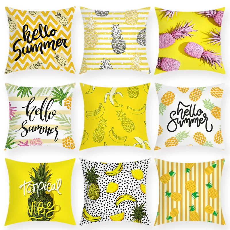 Summer Greenery Pillowcase Cartoon Pineapple Decorative Pillows for Bed Sofa Throw Pillow Cover 18x18 Inch Boho Room Aesthetics
Summer Greenery Pillowcase Cartoon Pineapple Decorative Pillows for Bed Sofa Throw Pillow Cover 18x18 Inch Boho Room Aesthetics