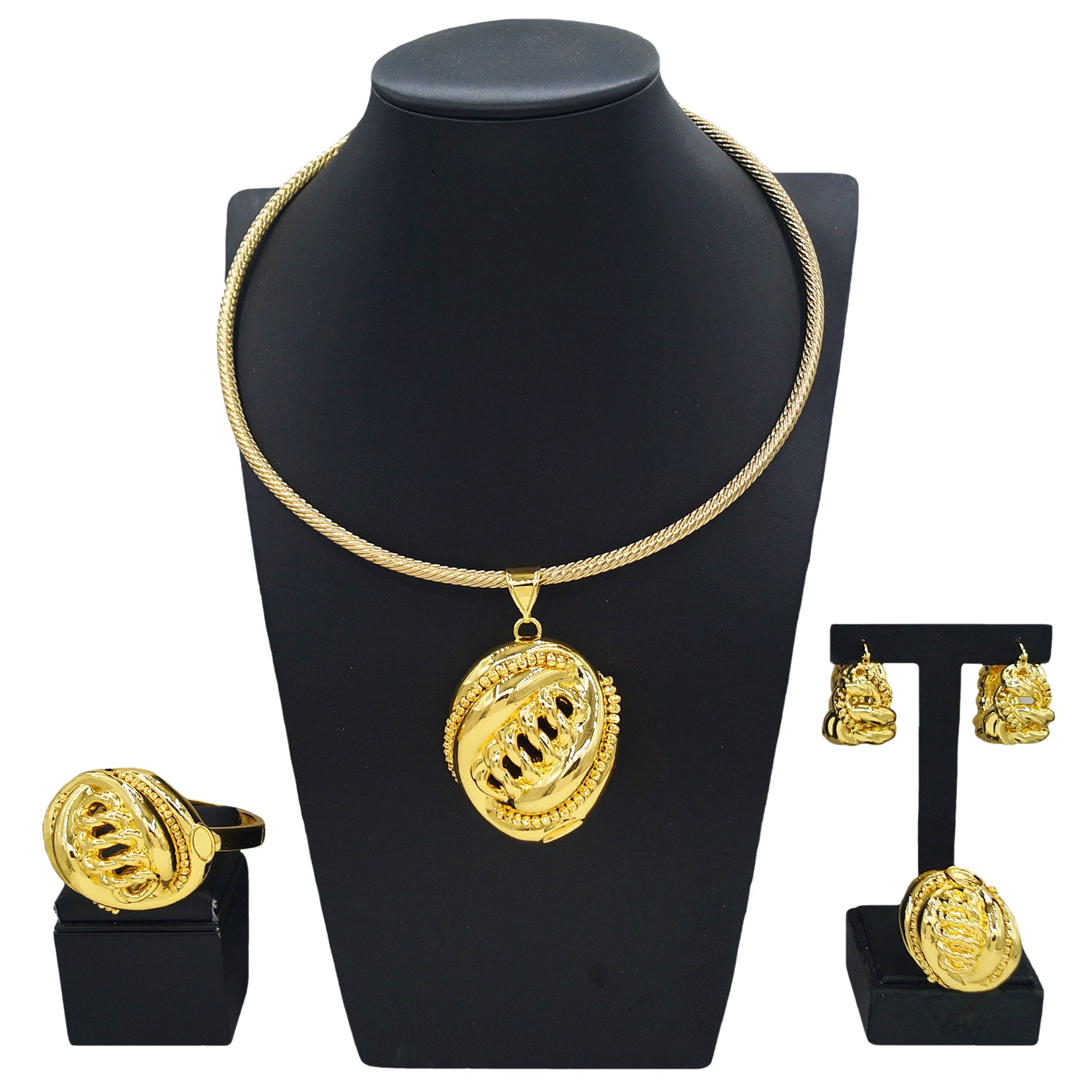 Yulaili Fashion brass jewelry set India light luxury gold plated simple necklace ladies birthday party exquisite gift box
Yulaili Fashion brass jewelry set India light luxury gold plated simple necklace ladies birthday party exquisite gift box