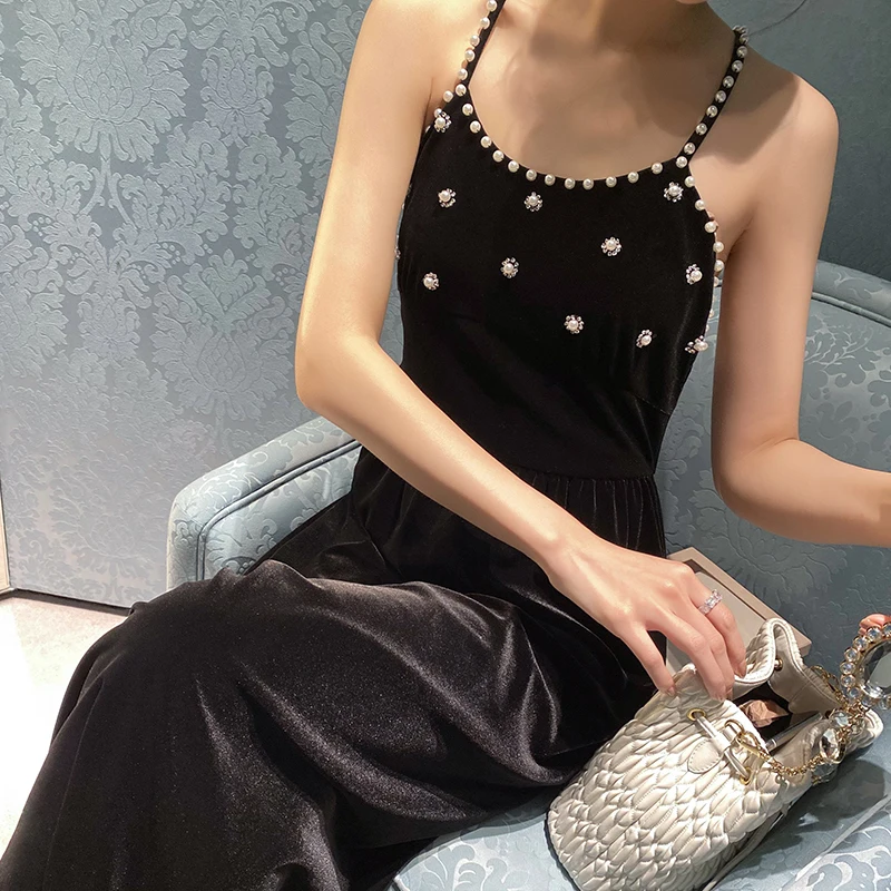 diamond beading velvet strap dress women off the shoulder slim high waist party dress a-line
diamond beading velvet strap dress women off the shoulder slim high waist party dress a-line