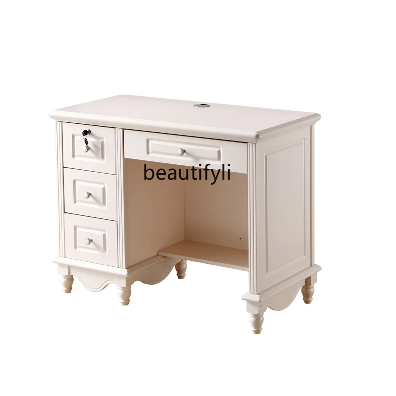 Однометровый стол цвета слоновой кости, белый стол из цельной древесины для спальни, кабинета, компьютерный стол, отправка детской
Однометровый стол цвета слоновой кости, белый стол из цельной древесины для спальни, кабинета, компьютерный стол, отправка детской