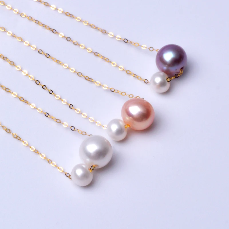 18K Yellow Gold necklace pendant Natural Freshwater PearlWhite purple pink au750 Fine Jewelry new wedding party gift x608
18K Yellow Gold necklace pendant Natural Freshwater PearlWhite purple pink au750 Fine Jewelry new wedding party gift x608