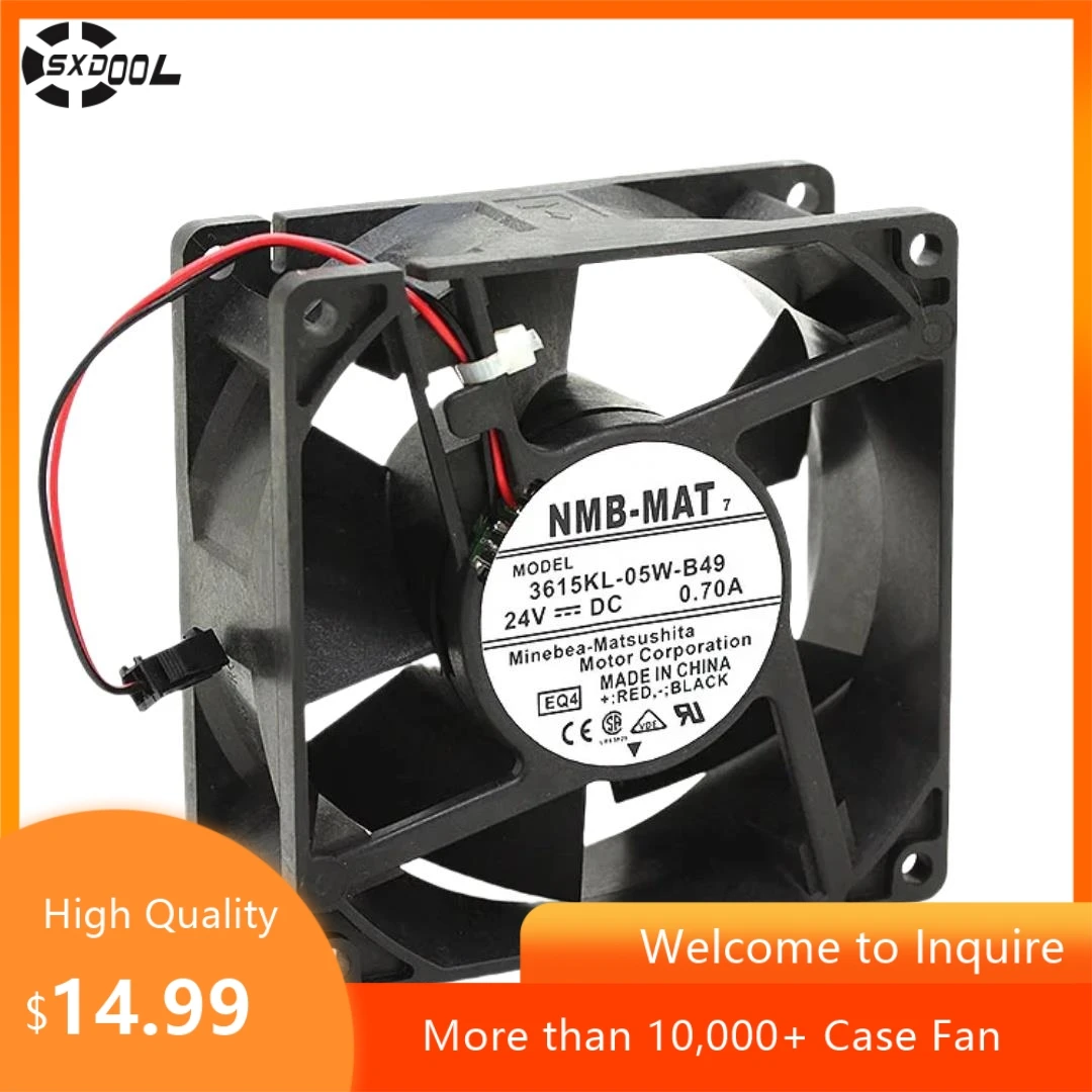 for NMB 3615KL-05W-B40 92mm X 38mm DC 24V 0.7A Dual Ball Bearing High-Airflow Cooling Fan for Server & Inverter
for NMB 3615KL-05W-B40 92mm X 38mm DC 24V 0.7A Dual Ball Bearing High-Airflow Cooling Fan for Server & Inverter