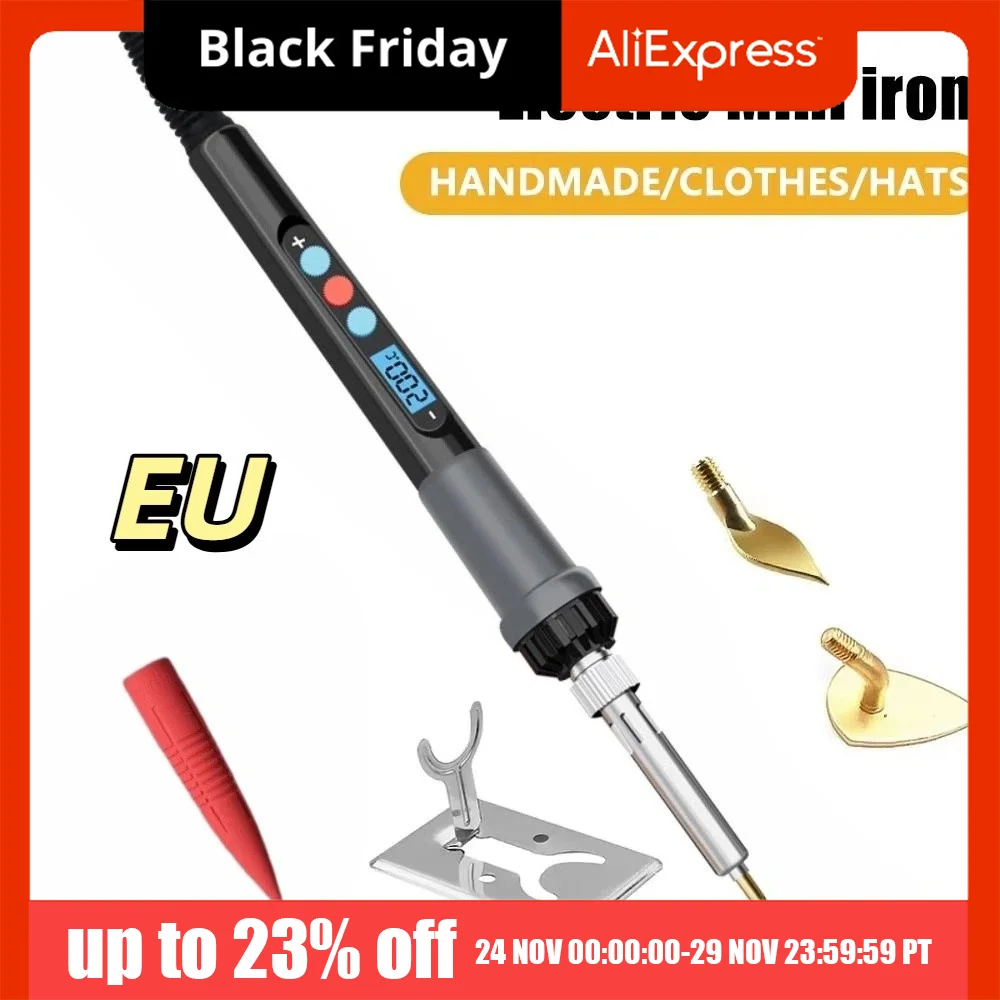 US/EU Electric Soldering Iron Adjustable Willow Leaf Tip Electric Iron Solder Simple Stand Digital Display Welding Tool Kit Pen
US/EU Electric Soldering Iron Adjustable Willow Leaf Tip Electric Iron Solder Simple Stand Digital Display Welding Tool Kit Pen