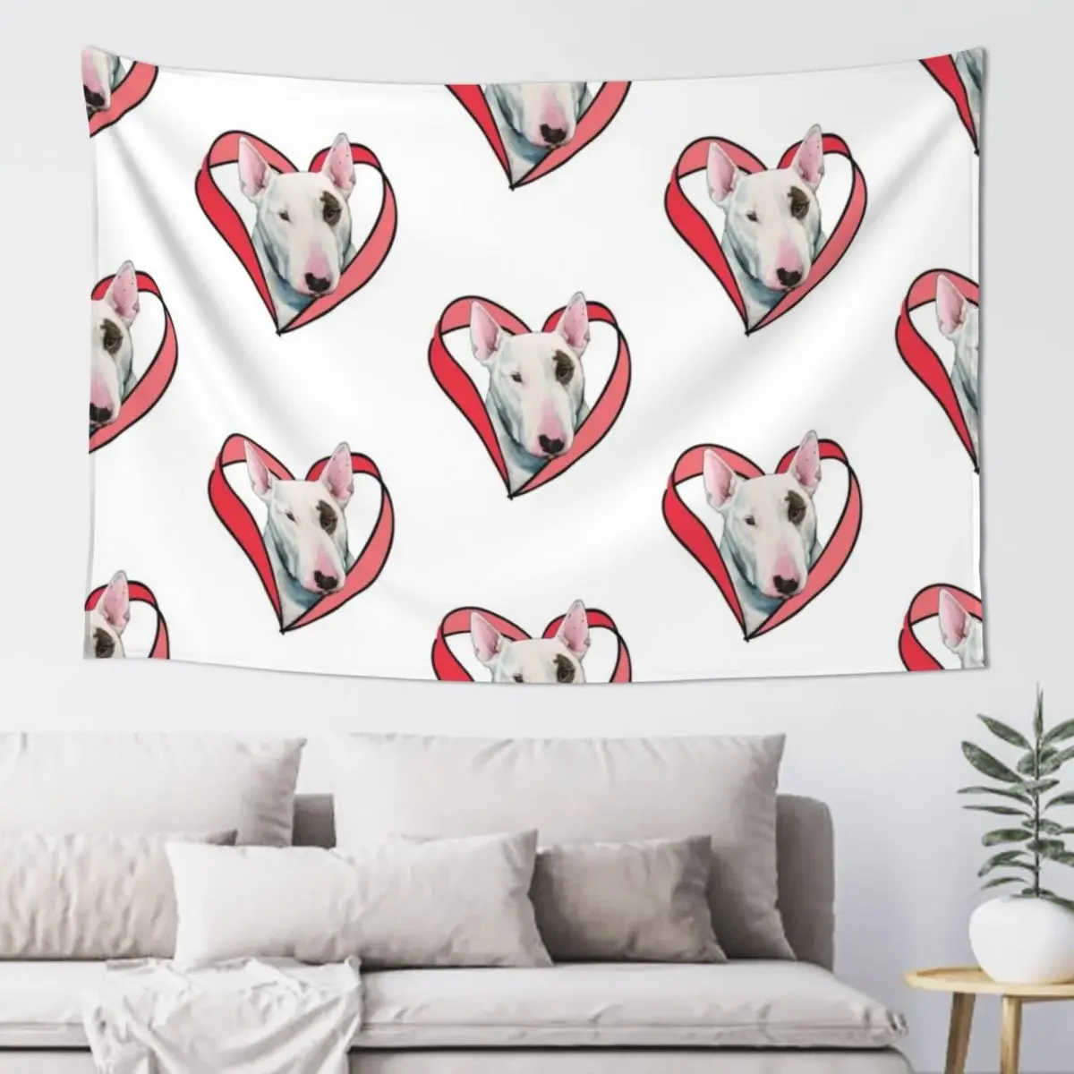 White English Bull Terrier Whiley Willey Tapestry Room Decor Cute Wallpaper Bedroom Mushroom Wall Hanging Wall Tapestry
White English Bull Terrier Whiley Willey Tapestry Room Decor Cute Wallpaper Bedroom Mushroom Wall Hanging Wall Tapestry