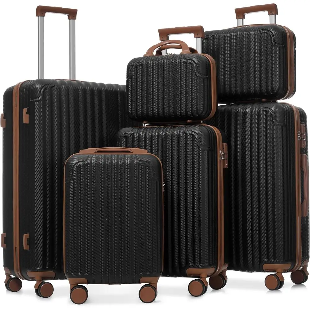 6-Piece ABS Hardshell Luggage Set with Spinner Wheels, TSA Lock for Carry-On and Family Travel
6-Piece ABS Hardshell Luggage Set with Spinner Wheels, TSA Lock for Carry-On and Family Travel