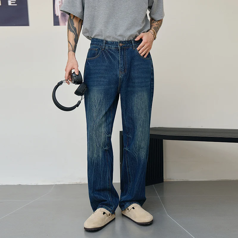 2025 New Men's Wear Blue Wide-Leg Denim Pants Baggy Jeans Vintage Jeans Loose Fit New Trend Denim
2025 New Men's Wear Blue Wide-Leg Denim Pants Baggy Jeans Vintage Jeans Loose Fit New Trend Denim
