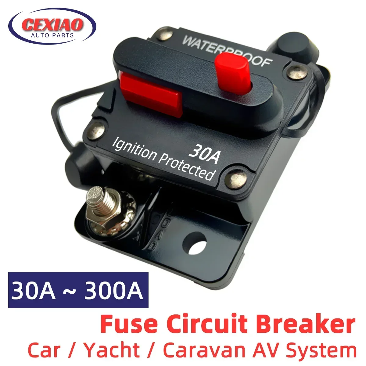 30A to 300A Circuit Breaker Fuse Manual Reset Inline Fuse Inverter Waterproof Auto Car Yacht AV Aduio Video System IP6 12V 48VDC
30A to 300A Circuit Breaker Fuse Manual Reset Inline Fuse Inverter Waterproof Auto Car Yacht AV Aduio Video System IP6 12V 48VDC