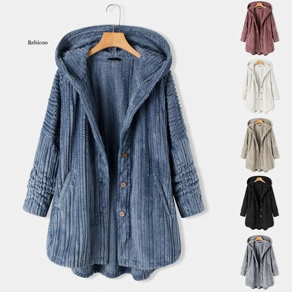 Coat Women Autumn/Winter New Hooded Single-row Buckle Loose Casual Plush Temperament Long-sleeved Coat M-5XL
Coat Women Autumn/Winter New Hooded Single-row Buckle Loose Casual Plush Temperament Long-sleeved Coat M-5XL