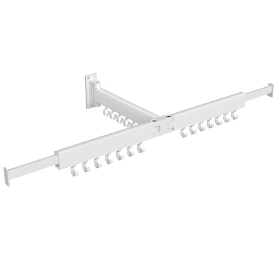Clothes Drying Rack, Wall-Mounted Laundry Drying Rack, Extendable, Foldable Arms, with 21 Swivel Sliding Hooks, Space-Saving, f
Clothes Drying Rack, Wall-Mounted Laundry Drying Rack, Extendable, Foldable Arms, with 21 Swivel Sliding Hooks, Space-Saving, f