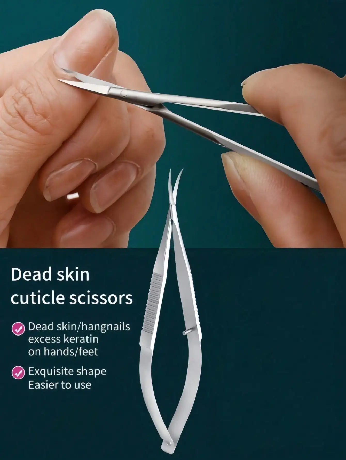 1Pc High-End Russian-Style Front Cuticle Nippers For Hangnails Curved Mouth Non-Slip Sharp And Thin Blade Cuticle Scissors
1Pc High-End Russian-Style Front Cuticle Nippers For Hangnails Curved Mouth Non-Slip Sharp And Thin Blade Cuticle Scissors