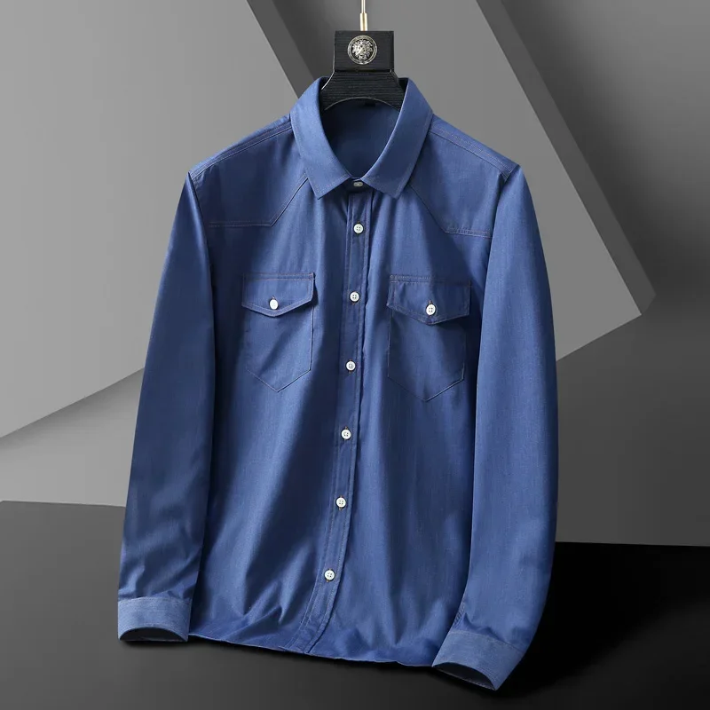 Men Shirt Denim Oversize 6XL 7XL 8XL 10XL Plus Size Fashion Casual Cowboy Blue Pockets Loose Long Sleeve Cotton High Quality
Men Shirt Denim Oversize 6XL 7XL 8XL 10XL Plus Size Fashion Casual Cowboy Blue Pockets Loose Long Sleeve Cotton High Quality