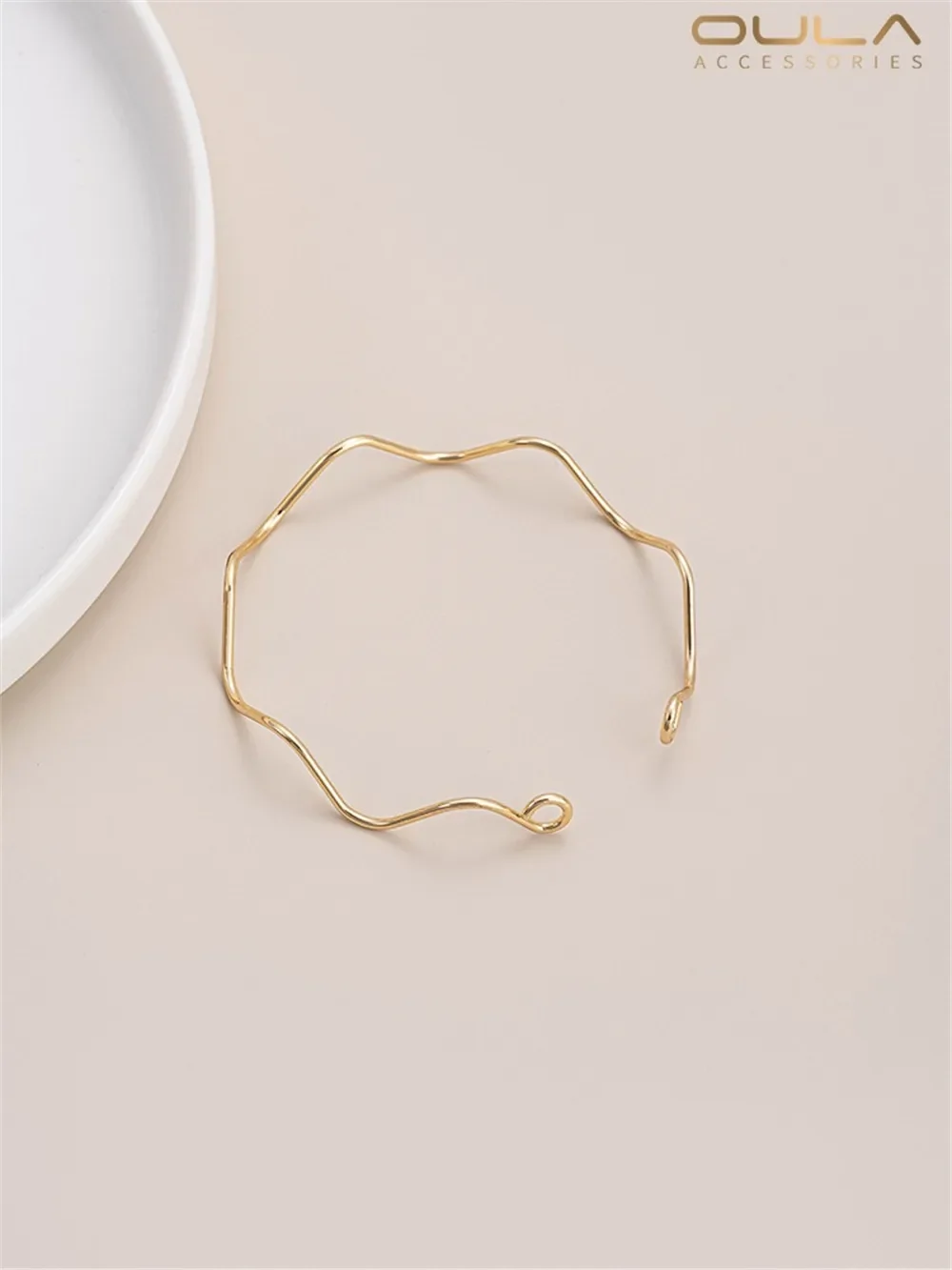 14K Gold Copper Wire Wave Bracelet Double Head Opening 9-Character Base Bracelet Handmade DIY Bracelet Basic Accessories
14K Gold Copper Wire Wave Bracelet Double Head Opening 9-Character Base Bracelet Handmade DIY Bracelet Basic Accessories
