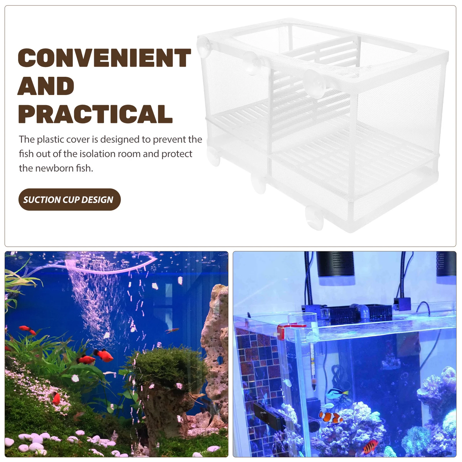 2Pcs Aquarium Fish Breeding Box Clear Plastic Nylon Isolated Breeding Tank Suction Cup Design Protect Newborn Fish
2Pcs Aquarium Fish Breeding Box Clear Plastic Nylon Isolated Breeding Tank Suction Cup Design Protect Newborn Fish