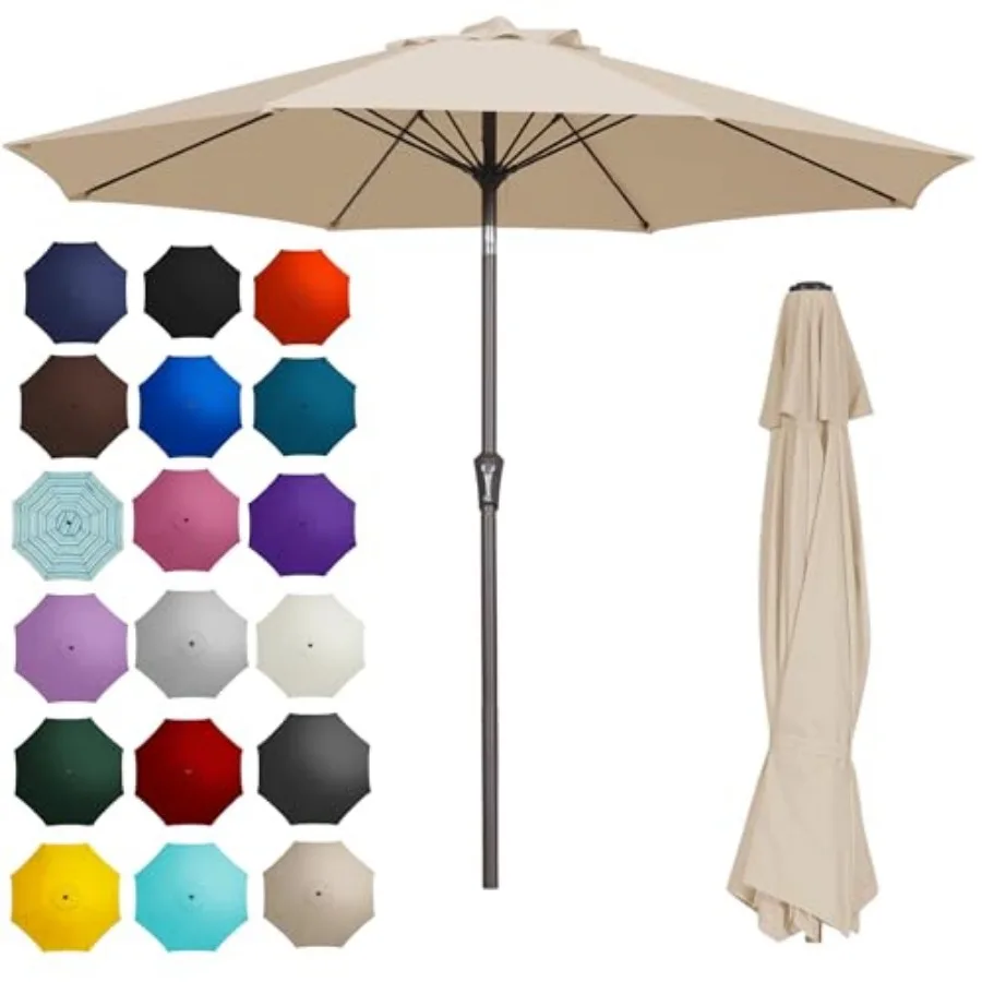 PatioKingdom 9Feet Patio Outdoor Umbrella-UPF 50+ Sun Shade with Wind Vent, Push-Button Tilt and Smooth Crank Lift, Rust-Resist
PatioKingdom 9Feet Patio Outdoor Umbrella-UPF 50+ Sun Shade with Wind Vent, Push-Button Tilt and Smooth Crank Lift, Rust-Resist