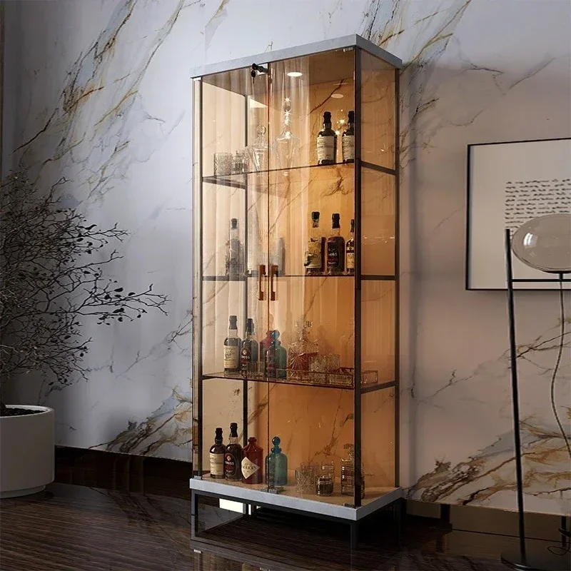 Glass Wine Cabinet Modern Simple and Light Luxury Minimalist Wall Side Cabinet Italian Home Display Stainless Steel Loc
Glass Wine Cabinet Modern Simple and Light Luxury Minimalist Wall Side Cabinet Italian Home Display Stainless Steel Loc