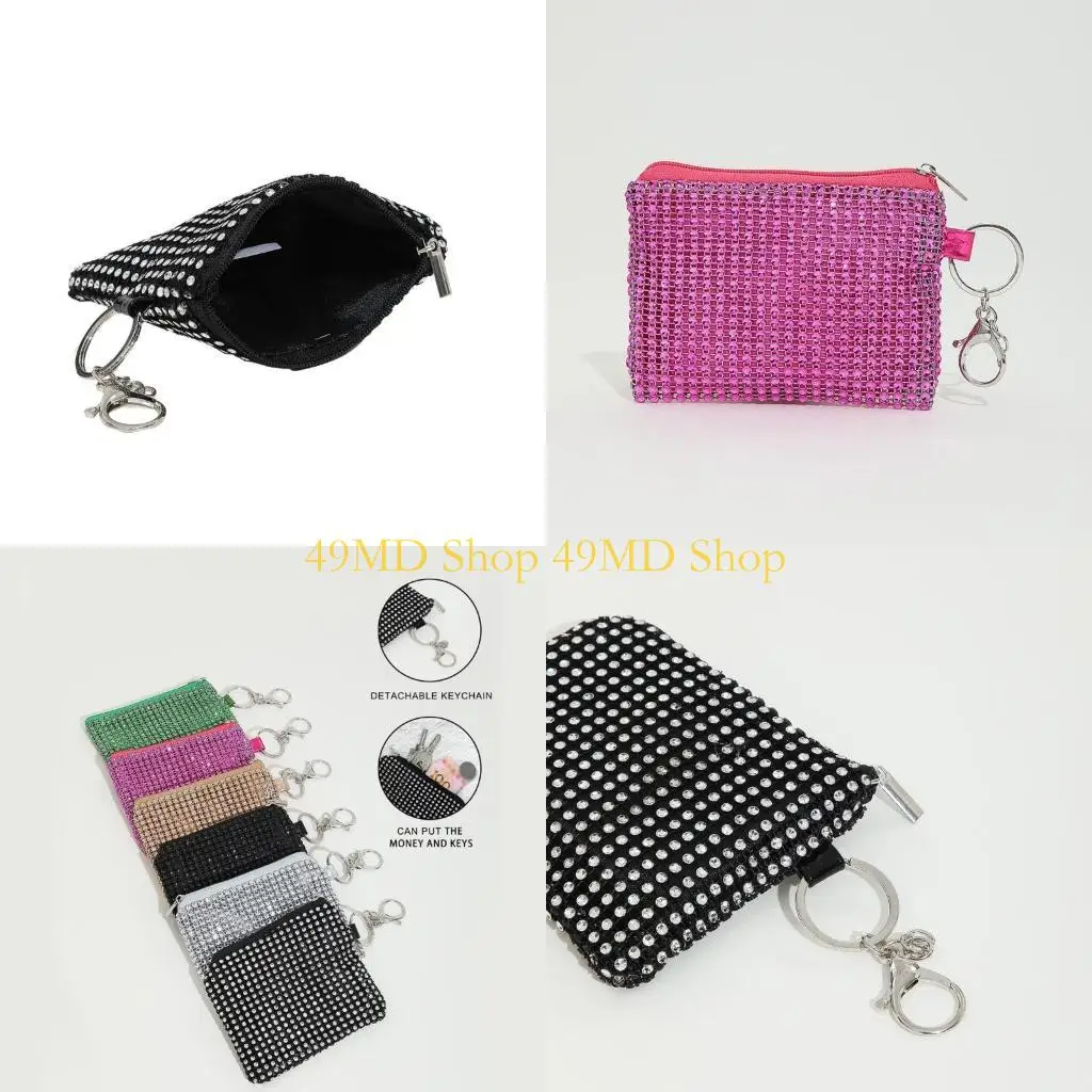 49MD Portable and Coin Purse with Zipper Mini Change Purse Keychain Card Holder Wallet for Women
49MD Portable and Coin Purse with Zipper Mini Change Purse Keychain Card Holder Wallet for Women