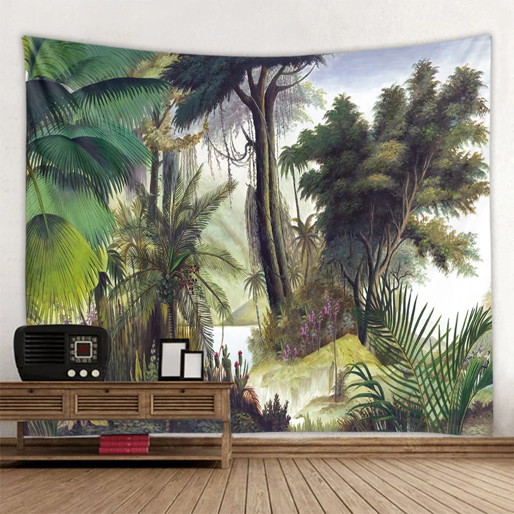 Tropical rainforest art tapestry retro plant home wall hanging blanket hippie bohemian living room bedroom wall decoration
Tropical rainforest art tapestry retro plant home wall hanging blanket hippie bohemian living room bedroom wall decoration