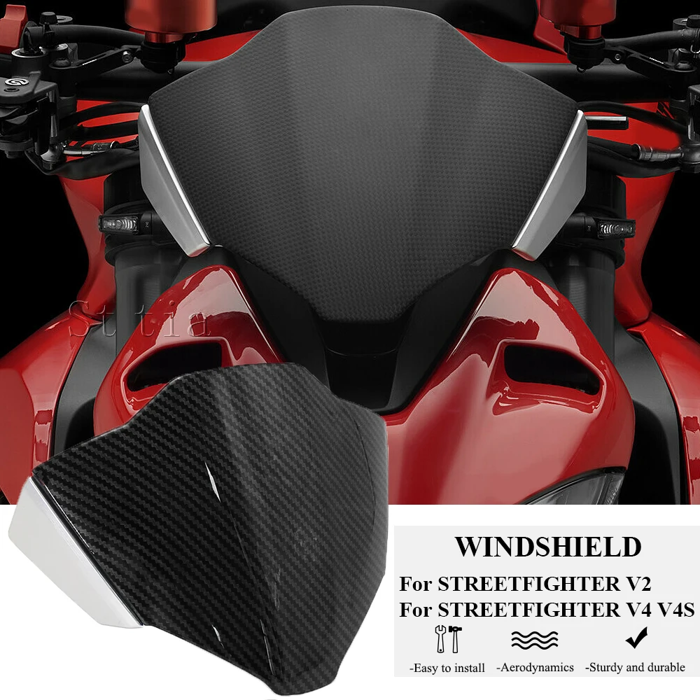 New Motorcycle Wind Deflector Shield Screen Fit For Ducati STREETFIGHTER V2 V4 S V4S 2020-UP Windshield Wind Screen Accessories
New Motorcycle Wind Deflector Shield Screen Fit For Ducati STREETFIGHTER V2 V4 S V4S 2020-UP Windshield Wind Screen Accessories