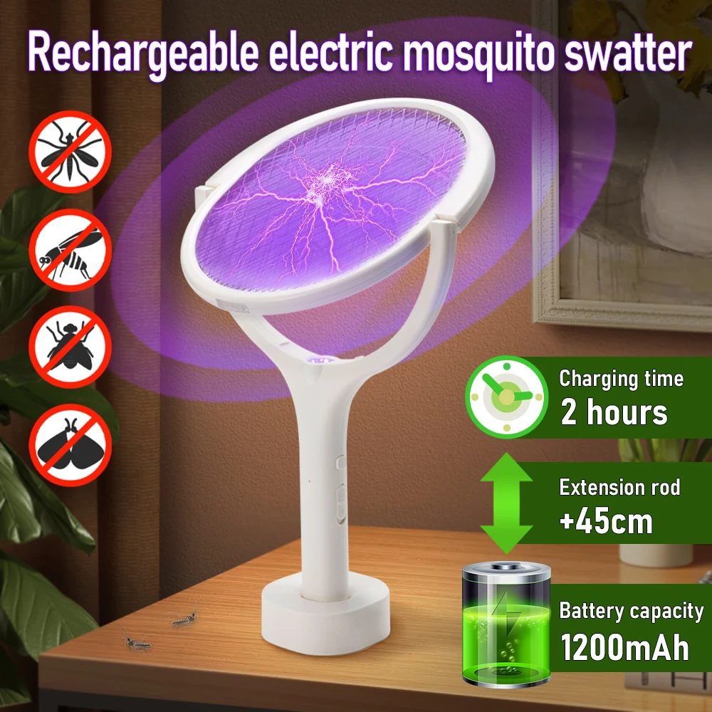 5 in1 1200mAh Fast Charging Rotatable Mosquito Killer Lamp 3500V Electric Shocker UV Light Bug Zapper Trap Flies Summer Fly
5 in1 1200mAh Fast Charging Rotatable Mosquito Killer Lamp 3500V Electric Shocker UV Light Bug Zapper Trap Flies Summer Fly