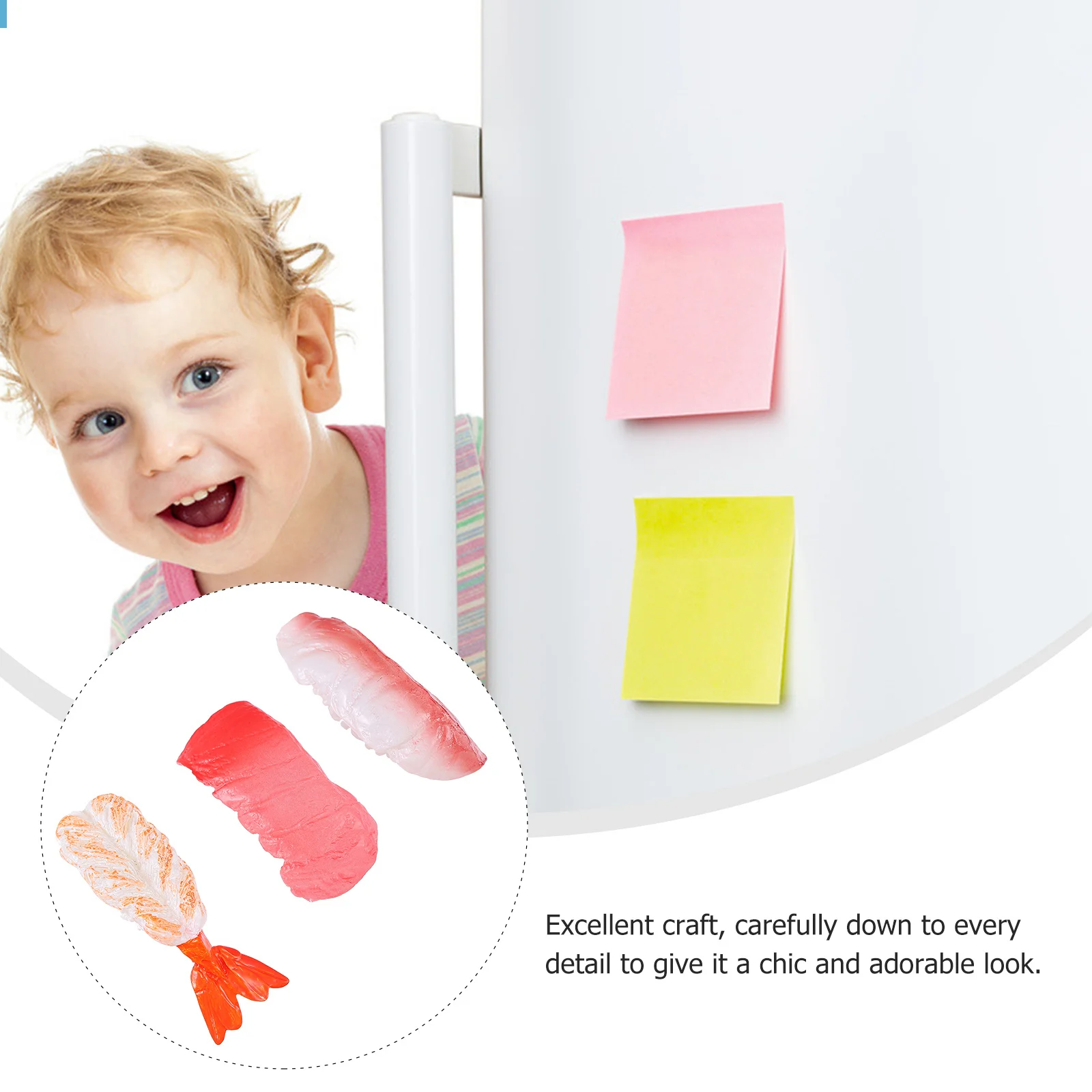 3Pcs Sushi Magnets Resin Food Shaped Fridge Decor Cute Kitchen Cabinet Whiteboard Accessories Strong Hold No Scratch
3Pcs Sushi Magnets Resin Food Shaped Fridge Decor Cute Kitchen Cabinet Whiteboard Accessories Strong Hold No Scratch