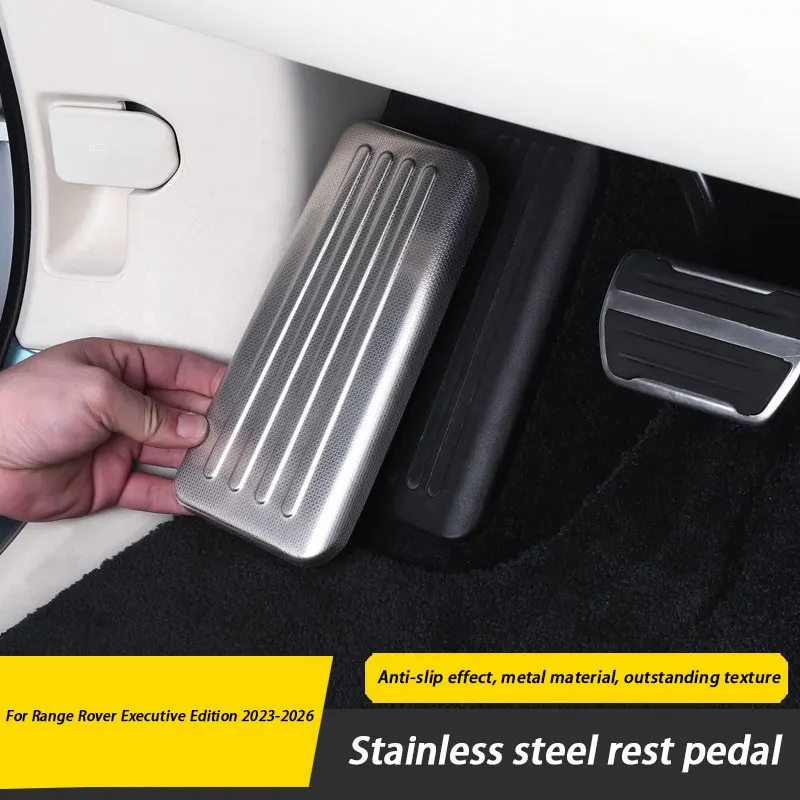 Stainless Steel Left Foot Rest Pedal Cover Pedal Anti-skid For Land Rover Range Executive Edition 2023-2026 Interior Accessories
Stainless Steel Left Foot Rest Pedal Cover Pedal Anti-skid For Land Rover Range Executive Edition 2023-2026 Interior Accessories