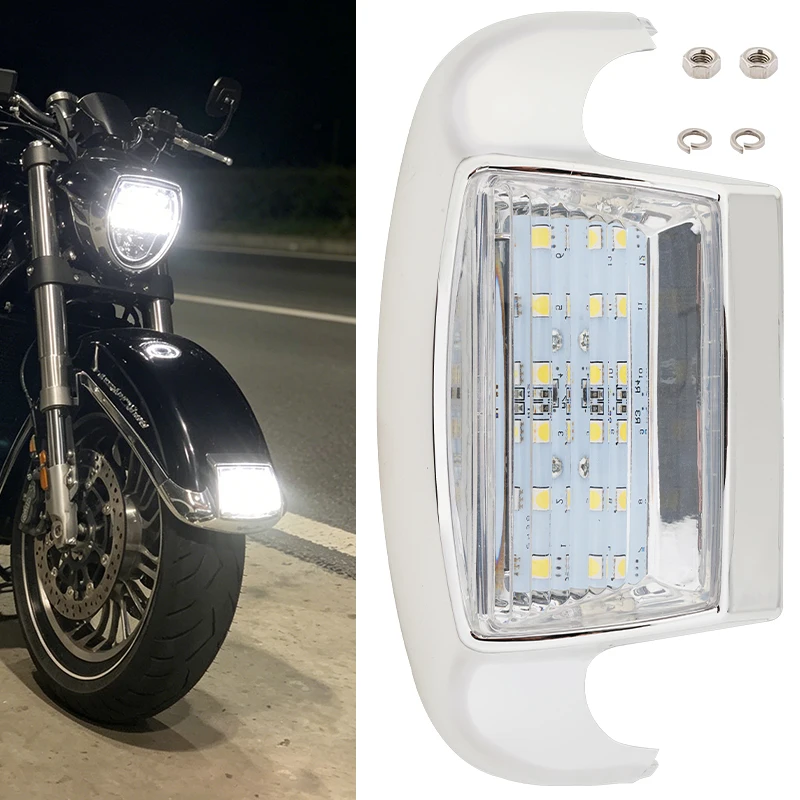 Motorcycle LED Front Fender Tip Light For Harley Heritage Softail Electra Glide Road King FLHR FLSTC 1996-2013
Motorcycle LED Front Fender Tip Light For Harley Heritage Softail Electra Glide Road King FLHR FLSTC 1996-2013