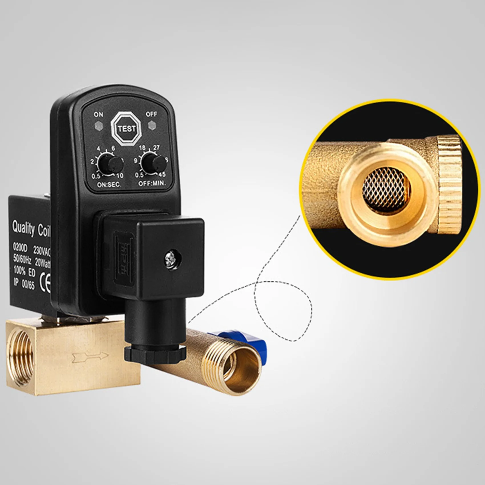 AB11-2X 1/2 Inch Dn15 Electric Timer Auto Water Valve Solenoid Electronic Drain Valve For Air Compressor Condensate
AB11-2X 1/2 Inch Dn15 Electric Timer Auto Water Valve Solenoid Electronic Drain Valve For Air Compressor Condensate