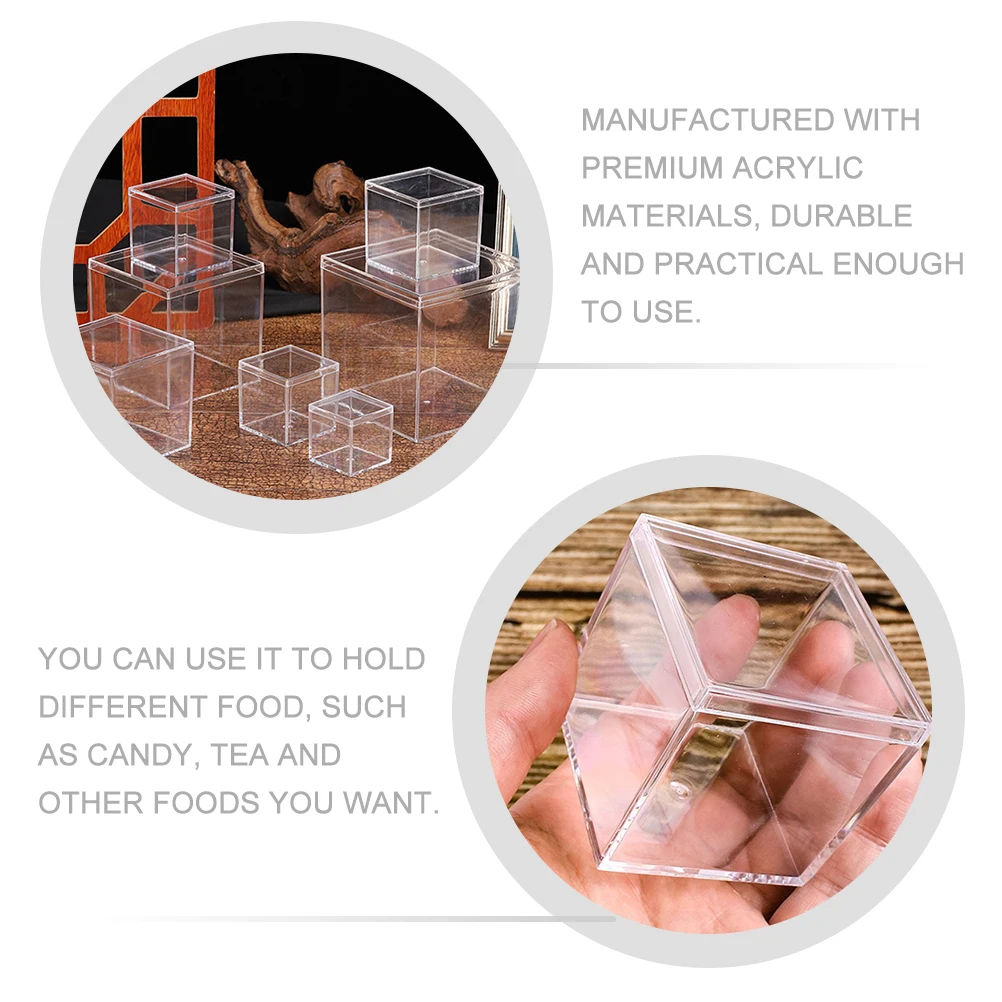 9pcs Acrylic Packaging Boxes 6x6x6cm Transparent Jewelry Cases Candy Containers Durable Household Storage Solutions
9pcs Acrylic Packaging Boxes 6x6x6cm Transparent Jewelry Cases Candy Containers Durable Household Storage Solutions