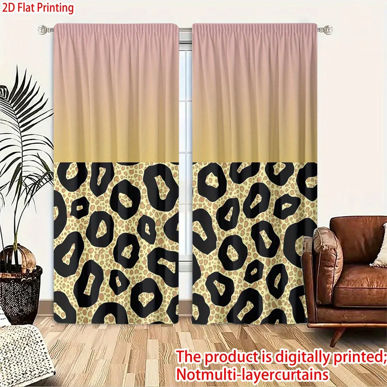 Leopard print gradient background pattern Print Drapes Room Darkening Window Curtains Home Decor,Rod Pocket Blackout Curtains
Leopard print gradient background pattern Print Drapes Room Darkening Window Curtains Home Decor,Rod Pocket Blackout Curtains