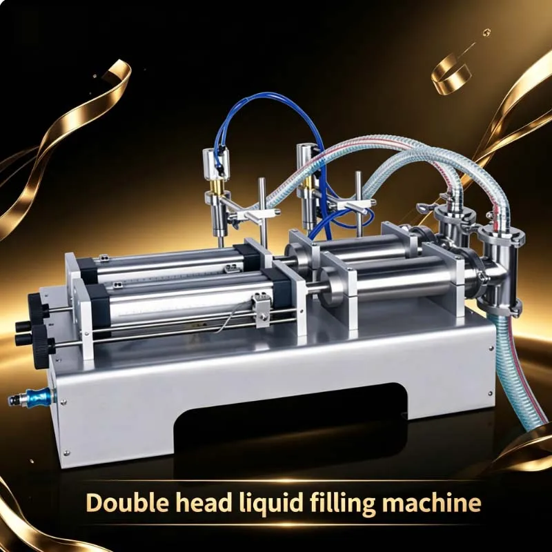 Quantitative filling machine for beverage juice wine milk olive oil stainless steel double head liquid filling machine
Quantitative filling machine for beverage juice wine milk olive oil stainless steel double head liquid filling machine