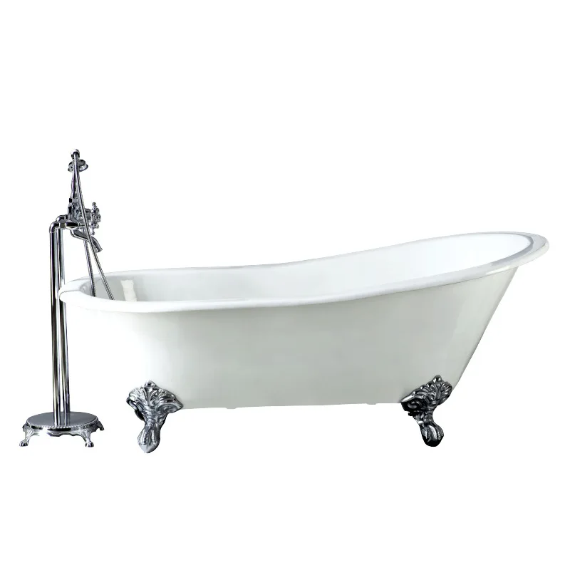 Cast iron enamel European princess deep soaking bathtub adult household small apartment retro
Cast iron enamel European princess deep soaking bathtub adult household small apartment retro