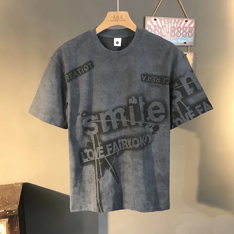 Personalized printed T-shirt for men 2025 new trendy round neck short sleeved casual versatile summer clothes
Personalized printed T-shirt for men 2025 new trendy round neck short sleeved casual versatile summer clothes
