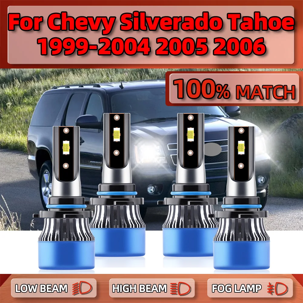 LED Headlight Bulbs 40000LM Super Bright Auto Headlamps 12V 6000K For Chevy Silverado Tahoe 1999-2001 2002 2003 2004 2005 2006
LED Headlight Bulbs 40000LM Super Bright Auto Headlamps 12V 6000K For Chevy Silverado Tahoe 1999-2001 2002 2003 2004 2005 2006