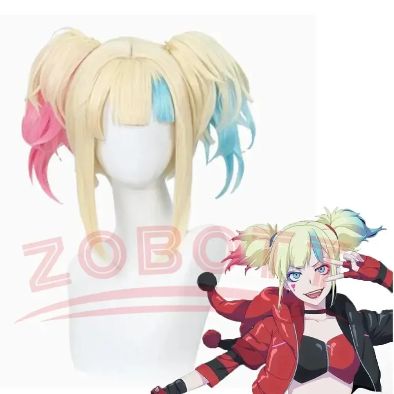 Fantasia Quinzel, маска для косплея, парики, волосы, мультфильм, суперзлодей, Disfraz, аксессуары для костюмов, женский реквизит для Хэллоуина, карнавала
Fantasia Quinzel, маска для косплея, парики, волосы, мультфильм, суперзлодей, Disfraz, аксессуары для костюмов, женский реквизит для Хэллоуина, карнавала