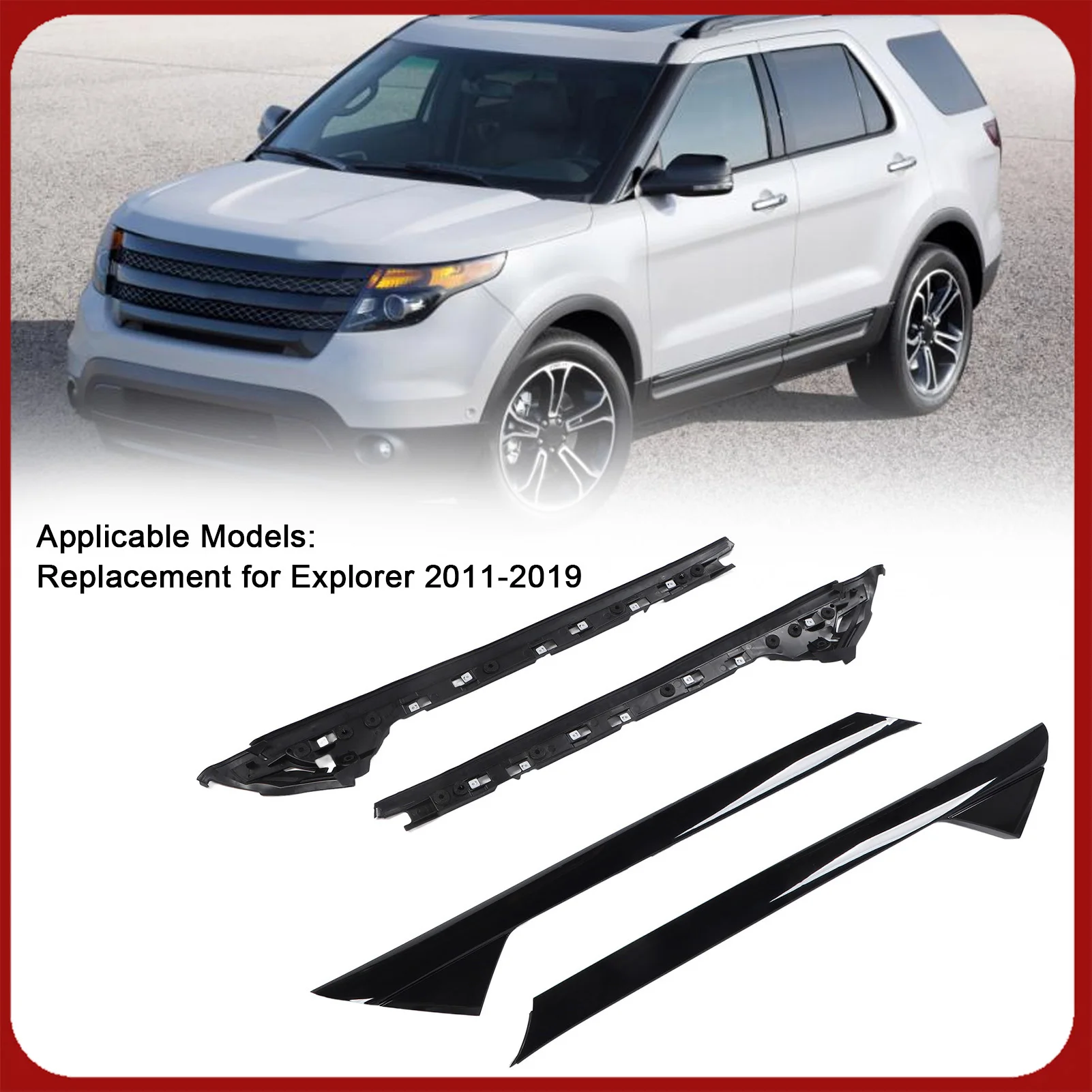 Windshield A Pillar Trim Kit BB5Z 7803144 AB Abrasion Resistance Interior Exterior Easy Installation for Explorer 2011 To 2019
Windshield A Pillar Trim Kit BB5Z 7803144 AB Abrasion Resistance Interior Exterior Easy Installation for Explorer 2011 To 2019
