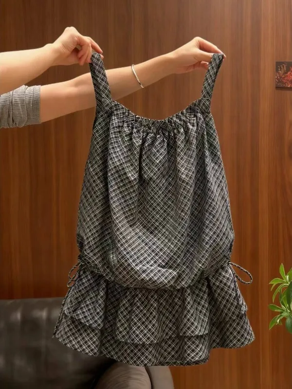 plus Size 300 Pounds Fat MM Retro Plaid Strap Vest Women Summer Small Size Lace Trim Drawstring Tie Top Casual Loose Fit Brea...
plus Size 300 Pounds Fat MM Retro Plaid Strap Vest Women Summer Small Size Lace Trim Drawstring Tie Top Casual Loose Fit Brea...