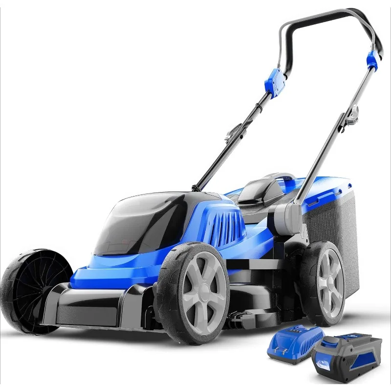 Lawn Mower 40V Brushless 18' Cordless, 5 Cutting Height Adjustments Electric Lawn Mower, Quickly Folding Within 5’s
Lawn Mower 40V Brushless 18' Cordless, 5 Cutting Height Adjustments Electric Lawn Mower, Quickly Folding Within 5’s