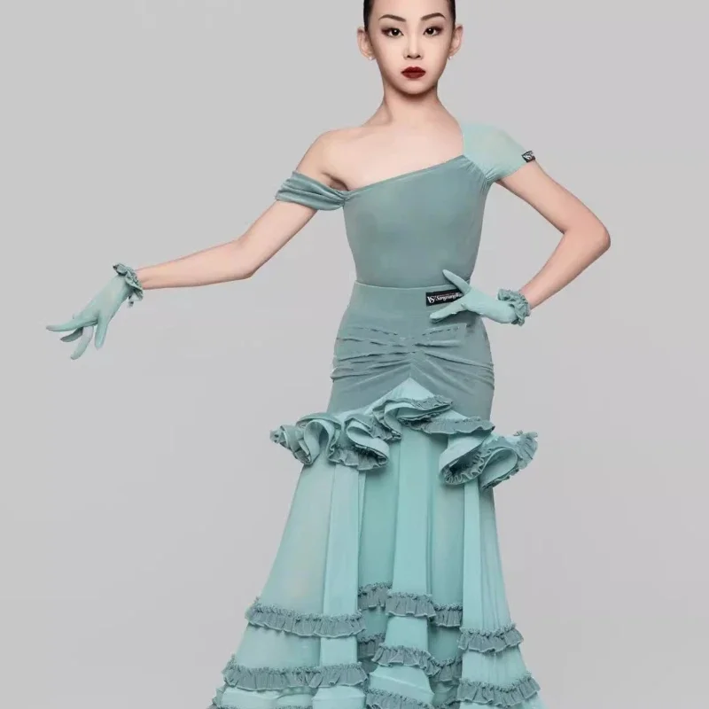 Modern Dance Skirts National Standard Child Ballroom Dance Waltz Social Dance Long Dresses Competition Performance Costume
Modern Dance Skirts National Standard Child Ballroom Dance Waltz Social Dance Long Dresses Competition Performance Costume