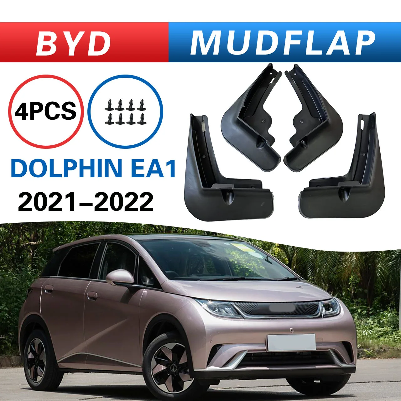 Front Rear 4pcs PP Mud Flaps Auto Mudguards Special Fender Mudflaps for BYD Dolphin 2021 Car Accessories
Front Rear 4pcs PP Mud Flaps Auto Mudguards Special Fender Mudflaps for BYD Dolphin 2021 Car Accessories