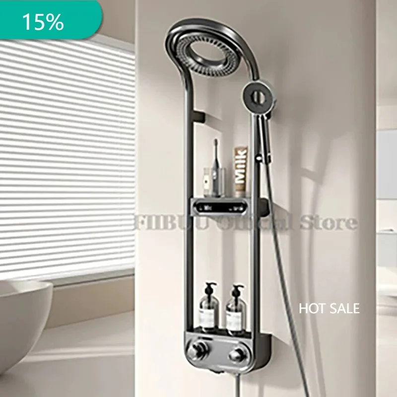 Luxury Shower System For Bathroom Pressurized Rain Mixer Combo Wall Mounted Rainfall Shower Panel Head System Digital Display
Luxury Shower System For Bathroom Pressurized Rain Mixer Combo Wall Mounted Rainfall Shower Panel Head System Digital Display