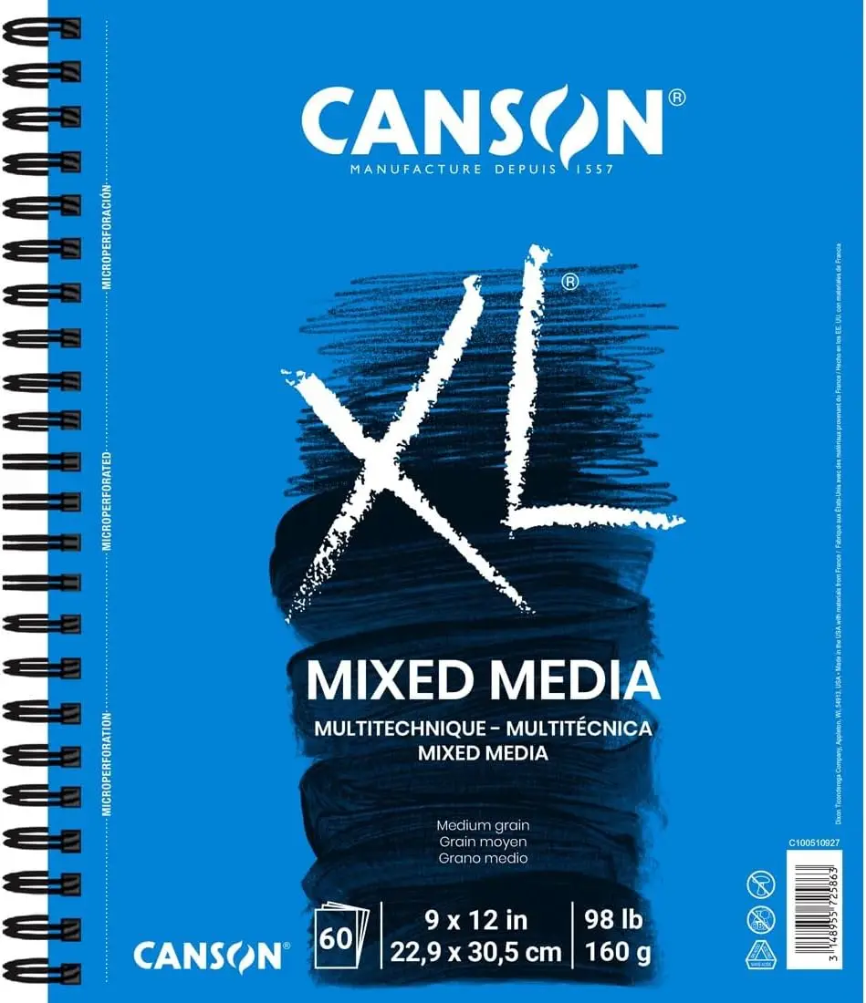 9x12 Mixed Media Pad, 60 Sheets, Perforated Pages, Heavyweight Paper for Art
9x12 Mixed Media Pad, 60 Sheets, Perforated Pages, Heavyweight Paper for Art