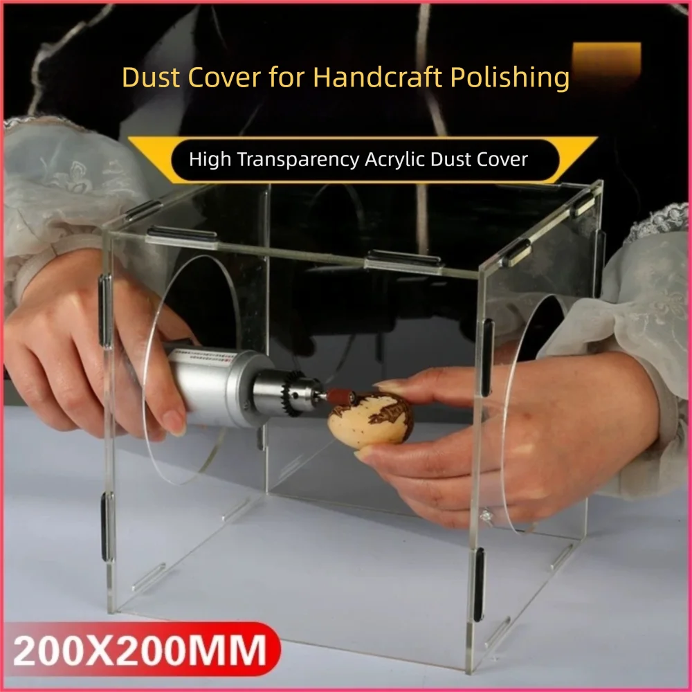 Acrylic Enclosed Grinding Dust Box Transparent Portable Dust Cage with 2 Holes Dustproof Dust Hood
Acrylic Enclosed Grinding Dust Box Transparent Portable Dust Cage with 2 Holes Dustproof Dust Hood