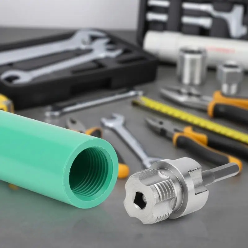 3PCS PVC/Plastic Pipe Threading Tool Kit 1/2" 3/4" 1" Male & Female Threads For PVC PPR MPP Pipes Heavy-Duty
